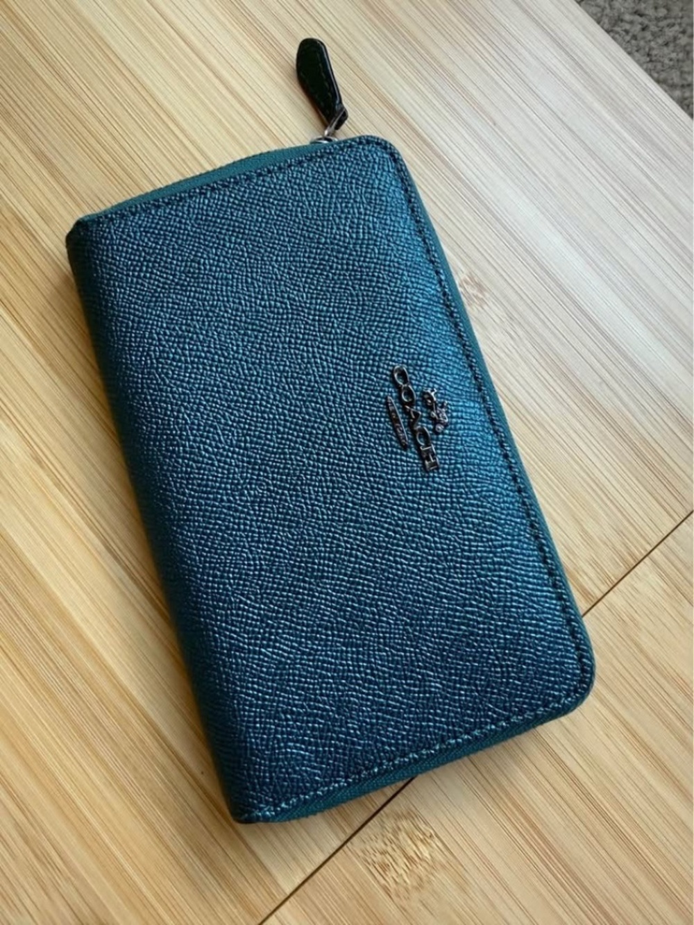 Coach Metallic Mineral Zip Around Wallet